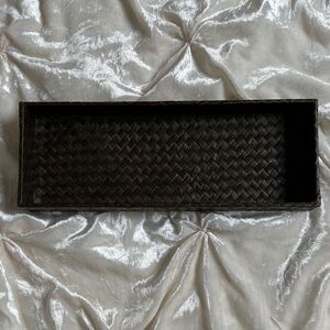 The Container Store Black Woven Makeup Organizer
